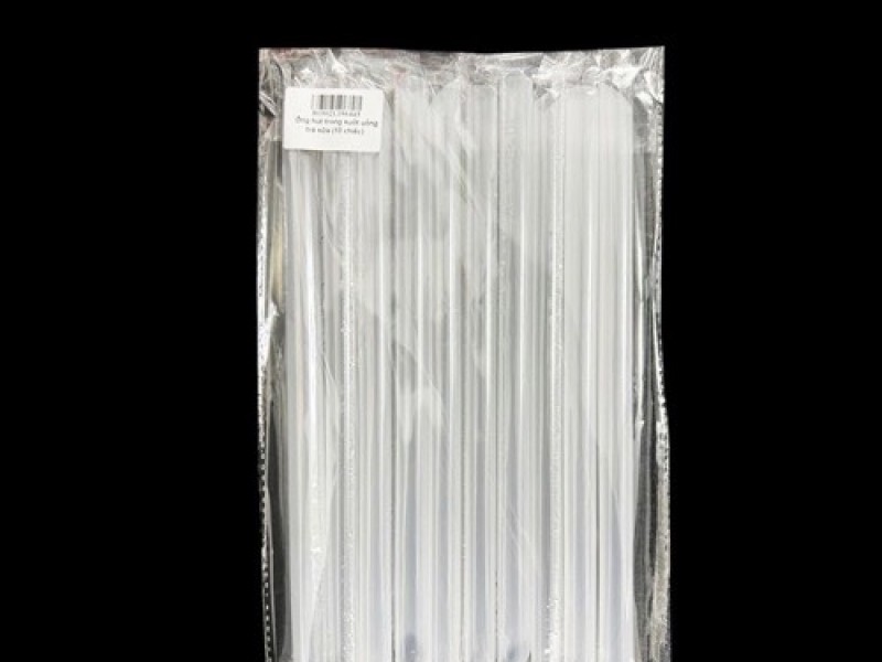 Ống hút trong suốt uống trà sữa (10 chiếc)