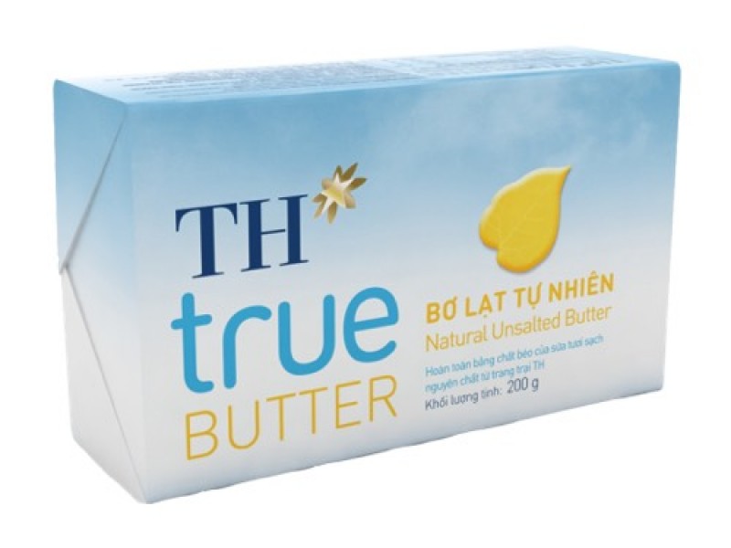 Bơ nhạt tự nhiên TH True thỏi 200g